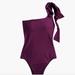 J. Crew Swim | J. Crew Bow-Tie One-Shoulder One-Piece Swimsuit Nwt | Color: Purple | Size: 2