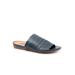 Wide Width Women's Camano Slide Sandal by SoftWalk in Navy (Size 12 W)