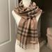 Burberry Accessories | Auth Burberry Cashmere Nova Check Scarf Soft Brown Burgundy Dark Brown | Color: Brown/Tan | Size: Os