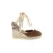 Manebi Wedges: Tan Solid Shoes - Women's Size 36 - Round Toe