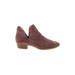 Lucky Brand Ankle Boots: Burgundy Print Shoes - Women's Size 9 1/2 - Almond Toe