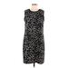 Vince Camuto Casual Dress - Mini Crew Neck Sleeveless: Black Dresses - Women's Size 10