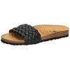 Pantolette LICO "Pantolette Bioline Plait", Gr. 38, schwarz, Synthetik, Schuhe