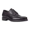 Schnürschuh GEOX "U DUBLIN B", Herren, Gr. 45, schwarz, Leder, glänzend, elegant, Schuhe, Business Schuh, Anzugschuh mit Blockabsatz