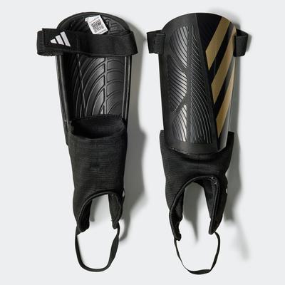 Fußball Schienbeinschoner ADIDAS PERFORMANCE "TIRO SG MTC", Damen, Gr. S, schwarz-weiß (schwarz, gold metallic, weiß), Protektoren