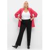 Schlupfhose SHEEGO "Große Größen", Damen, Gr. 48, Normalgrößen, schwarz, Obermaterial: 60% Viskose, 35% Polyamid, 5% Elasthan, unifarben, casual, comfort fit lang, Hosen, aus Interlock, mit elastischem Bund