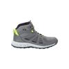 Wanderschuh JACK WOLFSKIN "WOODLAND 2 TEXAPORE MID M", Gr. UK 10,5 - EU 45, Normalschaft, grau (pebble, grau), Main Material: 100% Polyurethane; Second Material Lining Sole: 100% Rubber/ EVA, Schuhe