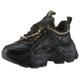 Sneaker BUFFALO Gr. 39, goldfarben (schwarz, goldfarben) Damen Schuhe Sneaker