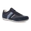 Sneaker GEOX "U WELLS A", Herren, Gr. 39, blau (navy), Veloursleder, Textil, sportlich, Schuhe, Freizeitschuh, Schnürschuh mit Logoverzierung