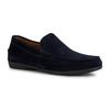 Mokassin GEOX "U SIRON A", Herren, Gr. 43, blau (navy), Leder, elegant, Schuhe Mokassin Slipper, Loafer, Business Schuh, Autofahrer Schuhe mit Ziernaht