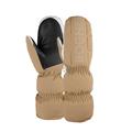 Fäustlinge BOGNER "Sabina" Gr. 7,5, beige (beige, weiß) Damen Handschuhe Fäustlinge