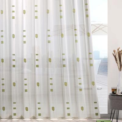 Gardine WECKBRODT "Ruby" Gr. 6, beige (natur, grün), B:500cm H:245cm, Polyester, Gardinen, Webscherli, Bedruckt, Allover,Floral, halbtransparent, Bleiband, Store Image