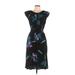 Casual Dress - Midi: Black Print Dresses - Women's Size 10