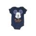 Disney Baby Short Sleeve Onesie: Blue Bottoms - Size 6-9 Month