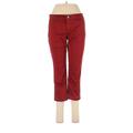 Soho JEANS NEW YORK & COMPANY Jeans - Mid/Reg Rise Straight Leg Cropped: Red Bottoms - Women's Size 6 - Indigo Wash