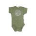 Rabbit Skins Short Sleeve Onesie: Green Marled Bottoms - Size Newborn