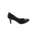 Life Stride Heels: Slip On Stiletto Classic Black Print Shoes - Women's Size 9 - Round Toe