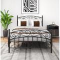 GZMWON Metal Bed Frame Platform w/ Headboard & Footboard Metal in Black | 46.11 H x 54.05 W x 46.11 D in | Wayfair NIUNIUW84036136