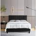 GZMWON Platform Bed Frame w/ Upholstered Headboard & Slat Support Upholstered in Black | 81.6 H x 61.52 W x 45.38 D in | Wayfair NIUNIUW1793115341