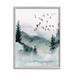 Stupell Industries Birds Flying Woodland Trees On Wood Painting Wood in Brown | 30 H x 24 W x 1.5 D in | Wayfair ay-125_gff_11x14