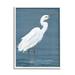 Highland Dunes Az-907-Framed Egret In Shallow Water On Canvas by Michael Willett Print Canvas in Blue | 20 H x 16 W x 1.5 D in | Wayfair