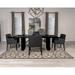 Latitude Run® Cardere 4 - Person Dining Set Wood/Upholstered in Black/Brown | 30 H x 41.75 W x 83.5 D in | Wayfair 61D116DF364D4A0FBDB5C5A5B8A2F483