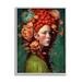 Stupell Industries Woman w/ Peonies Portrait On Wood by LSR Design Studio Print Wood in Brown | 20 H x 16 W x 1.5 D in | Wayfair ay-744_gff_16x20