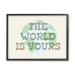 Redwood Rover World Is Yours Phrase Framed Giclee Art Design By Daphne Polselli Wood in Brown | 16 H x 20 W x 1.5 D in | Wayfair