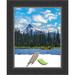 Latitude Run® Faustena Black Narrow Wood Picture Frame, Photo Frame, Art Frame Wood in Black/Brown | 17 H x 14 W x 1 D in | Wayfair