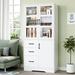 Latitude Run® 5 Shelf Bookcase w/ Drawers & Doors, 67.5" Tall Bookcases, Wooden Storage Bookshelf For Living Room Home Office | Wayfair