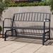 Winston Porter Nyauna Outdoor Chair Metal in Black | 33.5 H x 50 W x 27 D in | Wayfair 23149DC32B6B43F3ACD7025590231B47