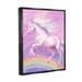 Zoomie Kids Aitor Rainbow Unicorn Scene On Canvas by Ziwei Li Graphic Art Canvas | 21 H x 17 W x 1.7 D in | Wayfair