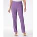 Draper's & Damon's Women's Flirty Solid Slim Leg Pants - Purple - S - Misses