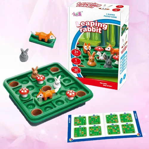 Spiel Bunny Springenden Kinder Puzzle Bord Spiel Checkers Spielzeug Spaß gehirn-moving spielzeug für