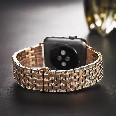 Bling Armband für Apple Uhren armband 40mm 44mm iwatch Band 38mm 42mm Diamant Edelstahl Armband Apple Watch Serie 6 5 4 3 se Image