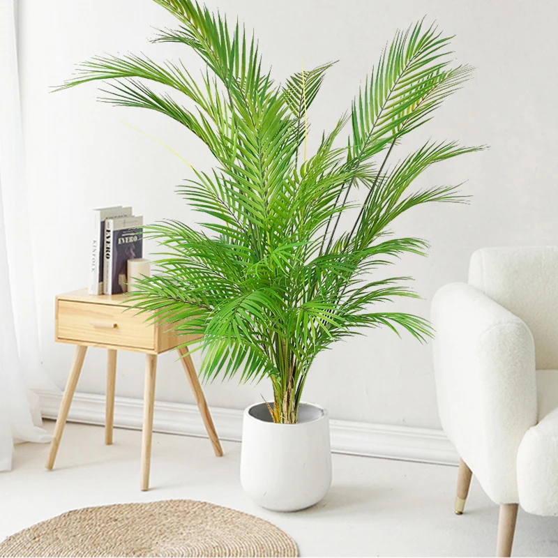 80-125 cm grande palma artificiale finta pianta monstera pianta di felce di plastica foglie piante tropicali all'aperto per la decorazione del giardino di casa