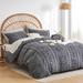 Duvet Cover Queen Size-Tufted Queen Duvet Cover Set,Grey