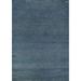 Tribal Modern Blue Gabbeh Area Rug Hand-Knotted Oriental Wool Carpet - 6'7" x 9'8"