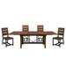 5pc Dining Table with Extension Leaf and 4 Side Chairs