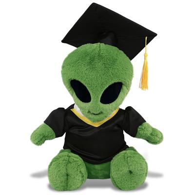 DolliBu Alien Graduation Plush with Gown and Cap with Tassel Outfit - 11 inches