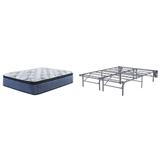 Signature Design by Ashley Mt Dana Euro Top White/Blue 2-Piece Queen Mattress Package