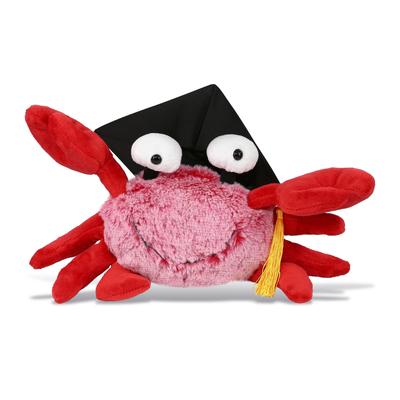 DolliBu Red Crab Graduation Plush Toy with Graduation Cap with Tassel - 12 inches