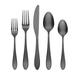 Delia Black Satin 20-Piece Flatware Set