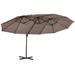 Outsunny 14ft Patio Extra Large Umbrella with Crank, Cross Base