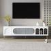 Modern White TV Stand Media Cabinets TV Console Table for 70+ Inch TV - 70.90" x 17.70" x 20.00"