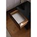 Glossy Lacquered Wood Nightstand with Warm Yellow Tone Lntelligent Induction LED Lighting Strip and 2 Drawers for Bedroom