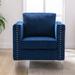 Modern Velvet Armchair Tufted Button Accent Chair Club Chair