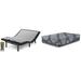 Signature Design by Ashley 14 Inch Ashley Hybrid Gray/Black 2-Piece Mattress Package