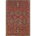 All-Over Geometric Bakhtiari Persian Area Rug Hand-Knotted Wool Carpet - 4'5" x 6'7"