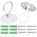 2pcs Hemoton 2 PCS Wall Mounted Hooks Heavy Duty Flower Basket Hooks Ceiling Wind Chimes Hangers (White)